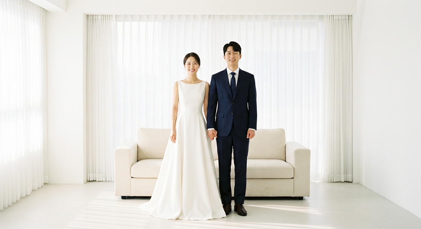 프리미엄 스튜디오 커플 포트레이트