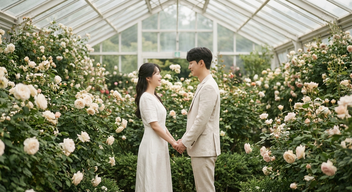 가든 온실 자연광 전신